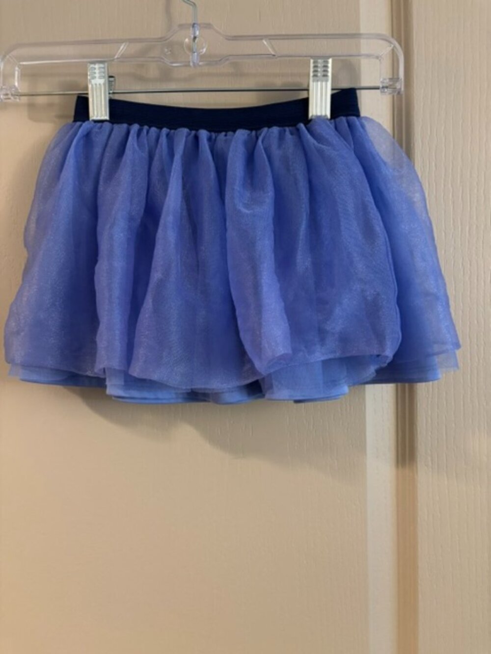 Disney Frozen Girls Princess 5T Double Layer Tulle Wedgewood Blue Lined